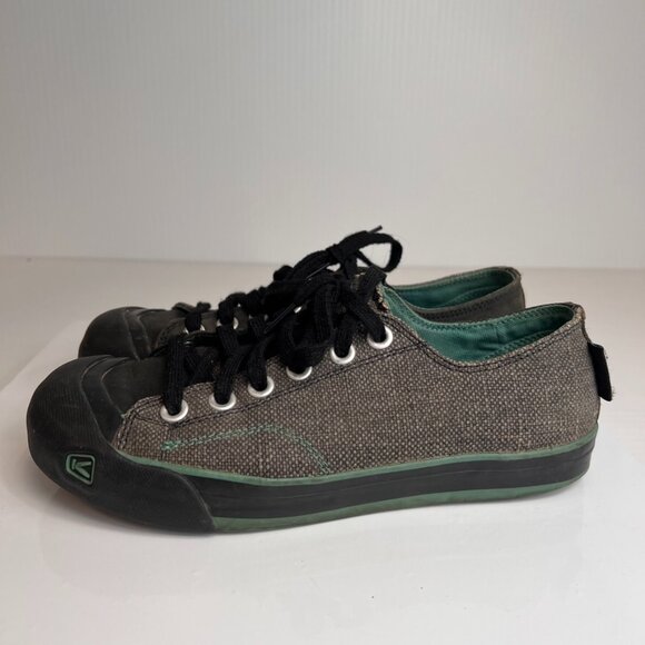 Keen Shoe Women 9 Leather Canvas Low Top Lace Up Sneaker Hike Trail Work Core Go - Picture 5 of 11